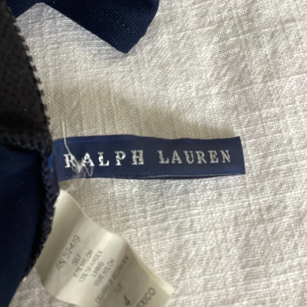Ralph Lauren Blue Label One Piece Swimsuit Size 4 Navy Blue Classic Pony Logo - Picture 7 of 14
